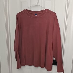 Women's Old Navy Faded Red Long Sleeve Shirt